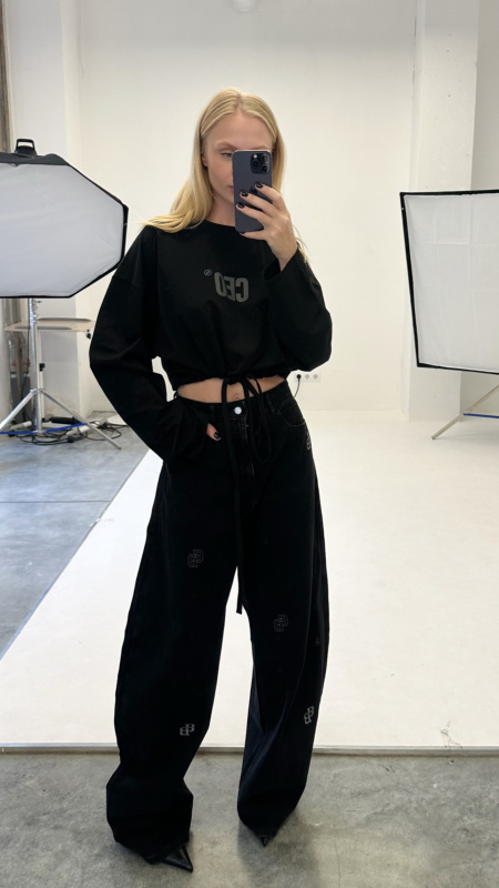 Лонгслив на кулисе BLACK