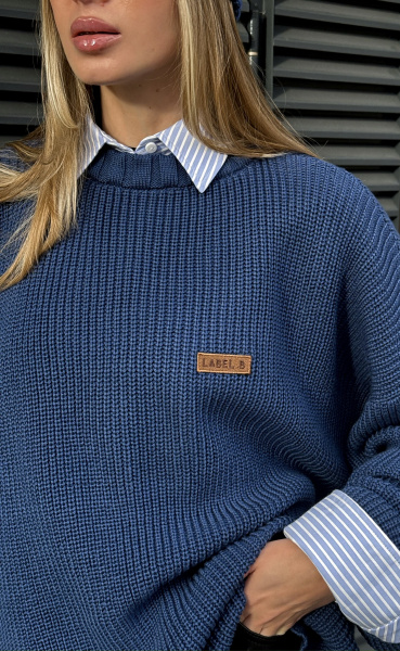 Джемпер с открытой спиной BLUE