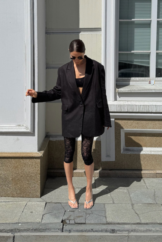 Капри из гипюра BLACK