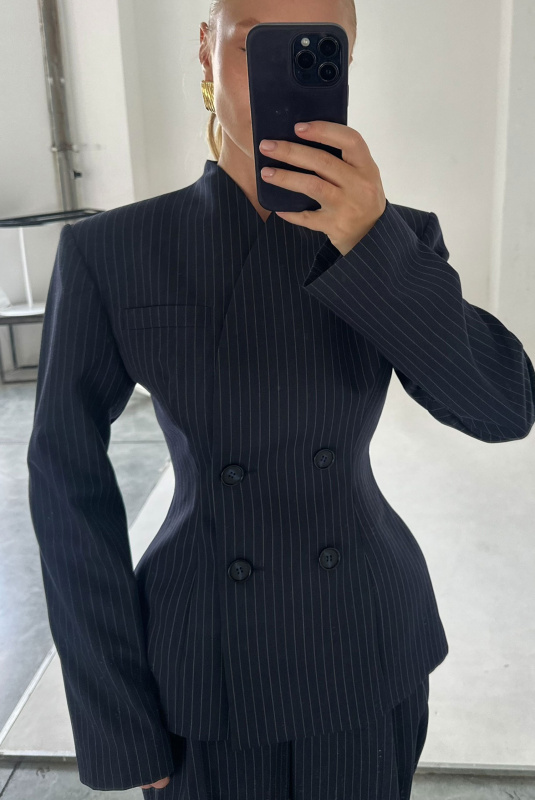 Пиджак "Stephanie" синяя полоска ULLA & LABEL .B Пиджак "Stephanie" синяя полоска ULLA & LABEL .B