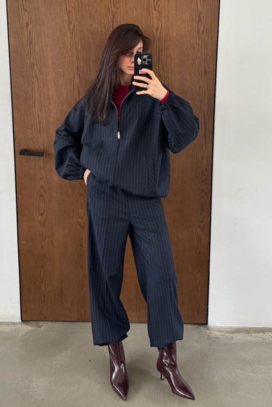 Брюки на резинке BLUE