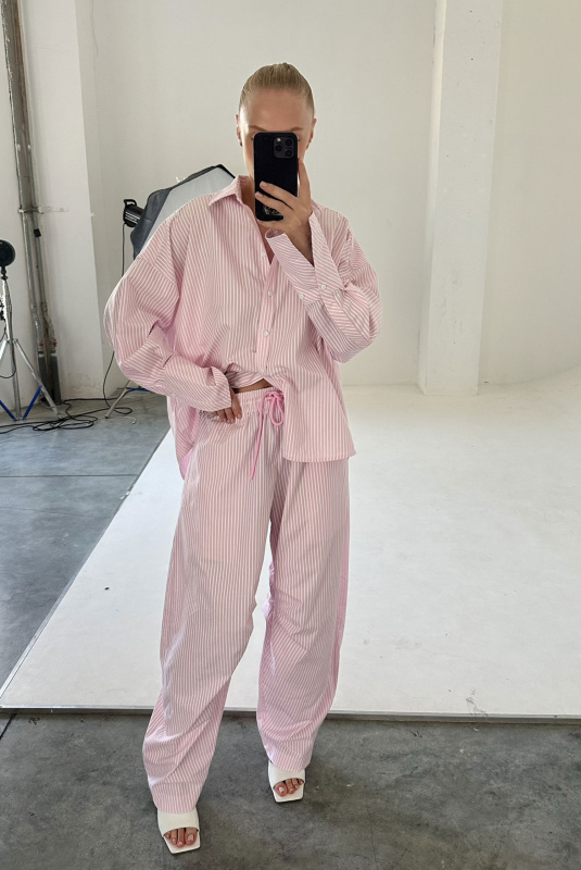 Брюки "Бананы" из хлопка LIGHT PINK