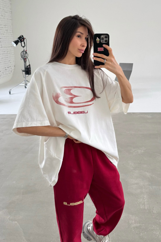 Футболка овер фит (белая)