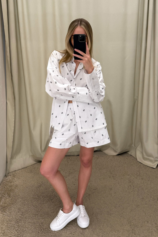 Шорты из хлопка с паттерном WHITE Шорты из хлопка с паттерном WHITE