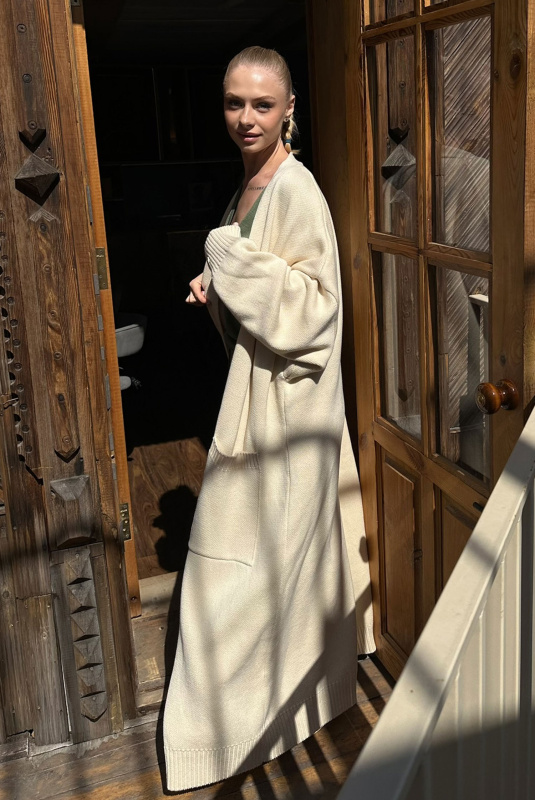 Кардиган длины макси ECRU