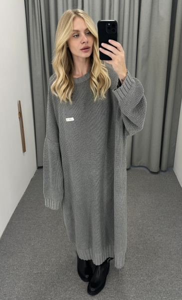 Платье объемное вязаное GREY