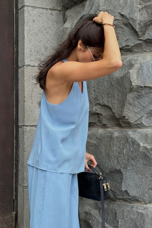 Майка из тенсела LIGHT BLUE