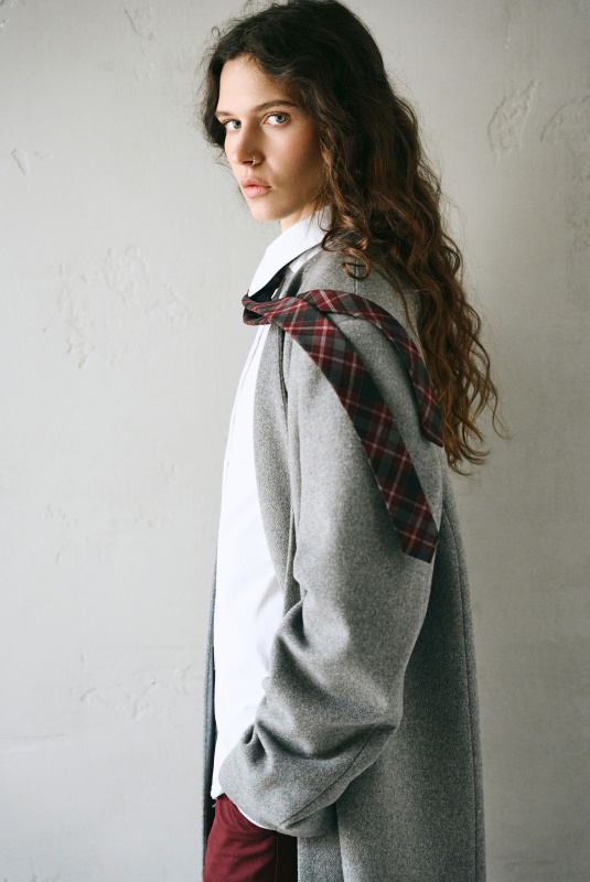 Галстук в клетку BURGUNDY