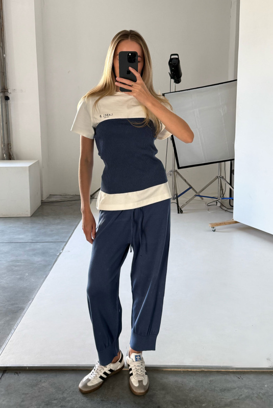 Брюки джогеры вязаные BLUE