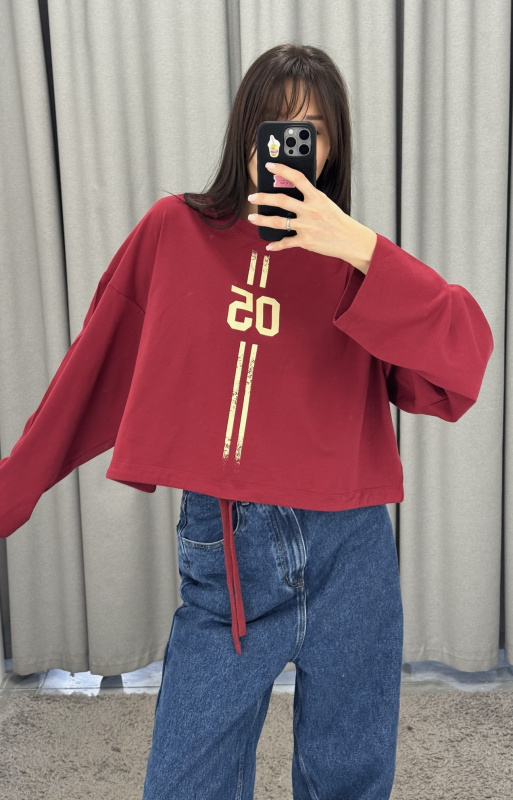 Лонгслив на кулисе 05 BURGUNDY