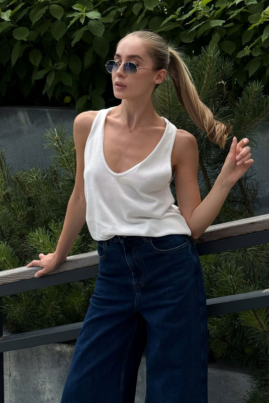 Майка вязаная WHITE