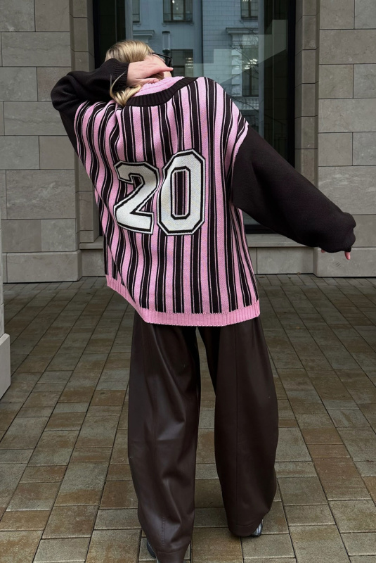 Cвитшот вязаный BROWN\PINK