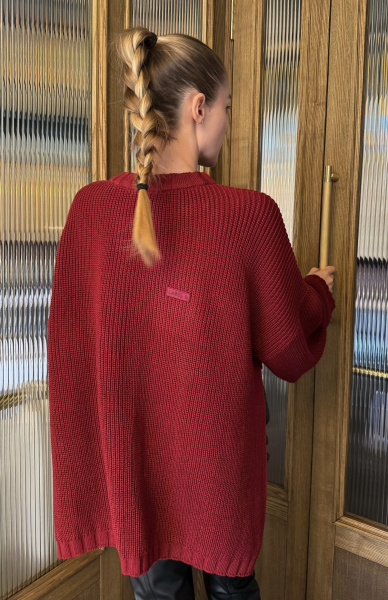 Джемпер с открытой спиной BURGUNDY