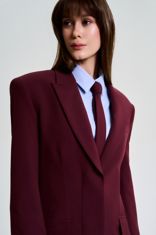 Жакет приталенный BURGUNDY