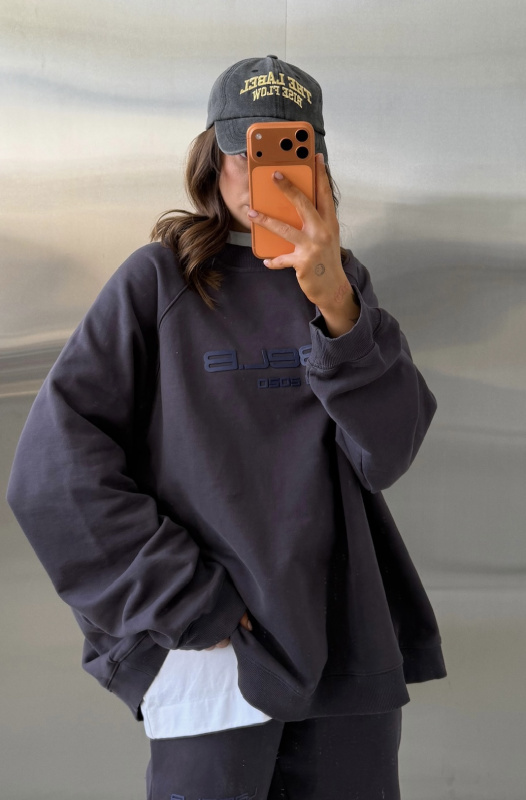 Свитшот овер фит (серый)