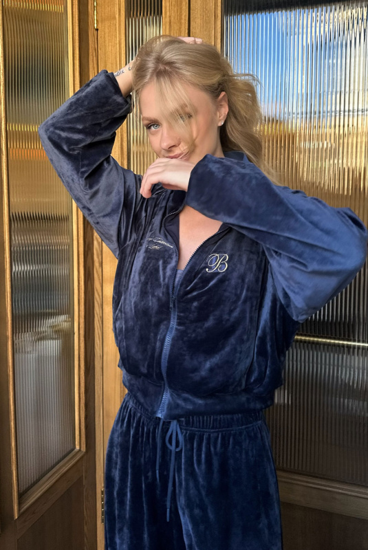 Свитшот из велюра BLUE