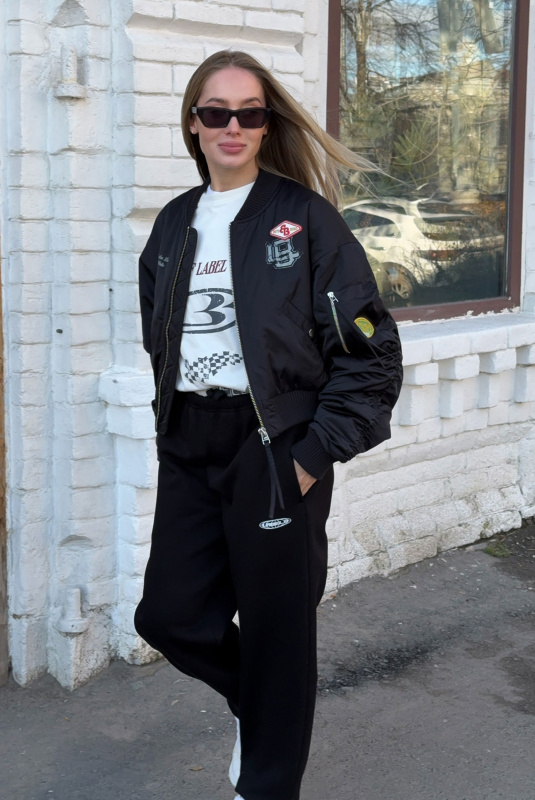 Лонгслив объемный RACING WHITE