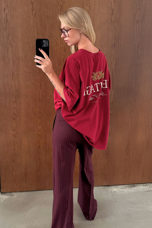 Футболка объемная HRTG BURGUNDY