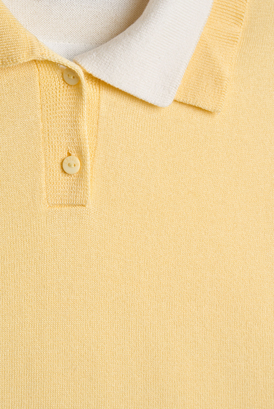 Футболка-поло вязаная YELLOW