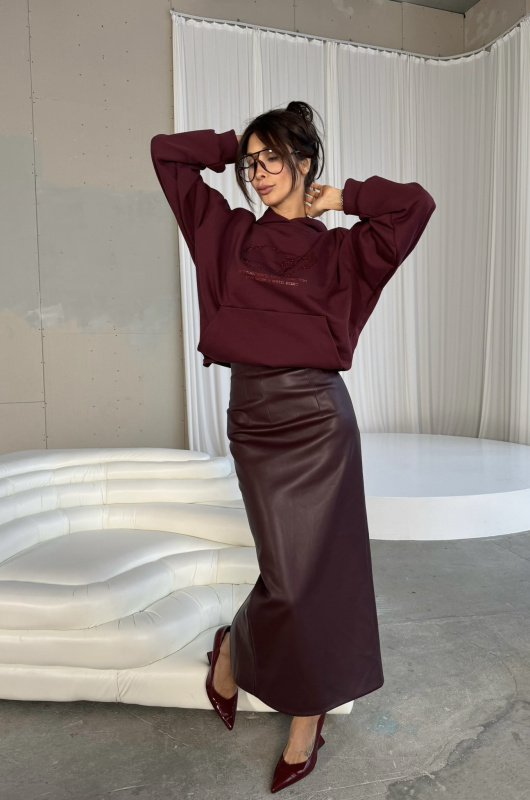 Худи с карманом BURGUNDY