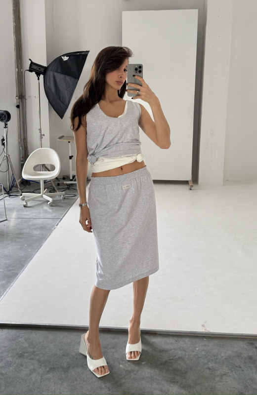 Юбка на резинке GREY