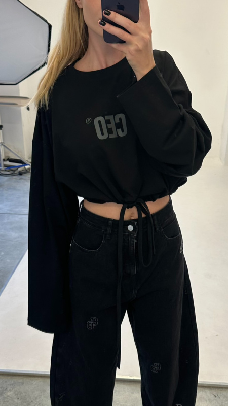 Лонгслив на кулисе BLACK