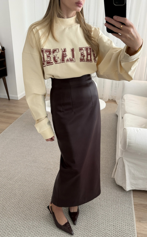 Лонгслив объемный (молочный)