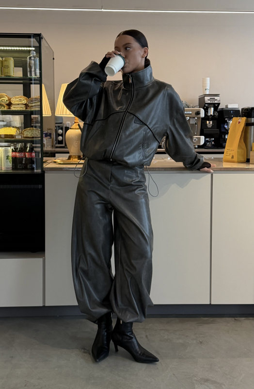 Куртка из экокожи GREY