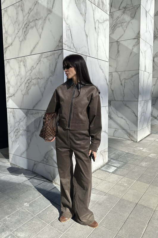 Брюки из вельвета LIGHT BROWN