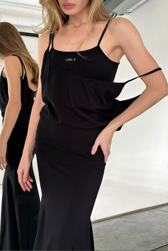 Платье на бретелях BLACK