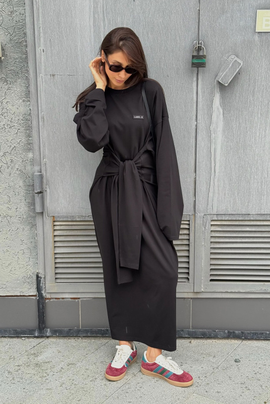 Платье объемное BLACK