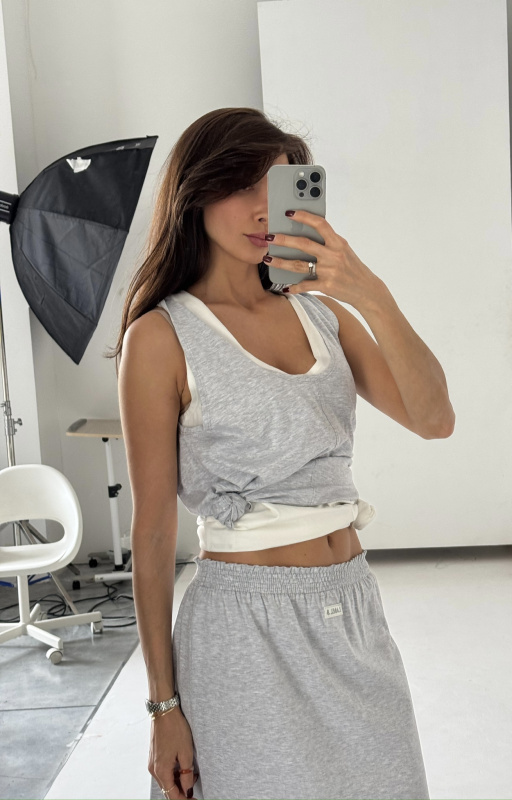 Юбка на резинке GREY