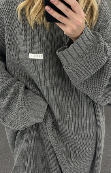 Платье объемное вязаное GREY