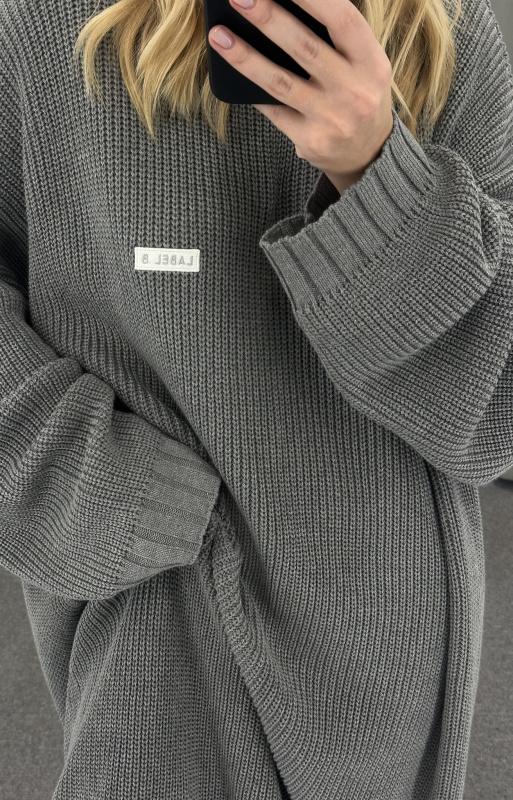 Платье обьемное вязаное GREY