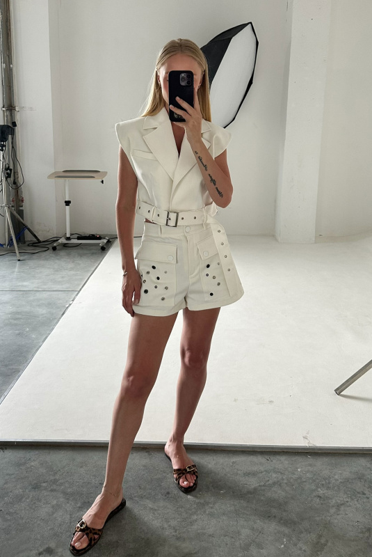 Шорты ''Metal Muse" Белый ULLA & LABEL .B