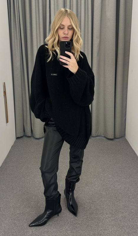 Джемпер обьемный вязаный BLACK