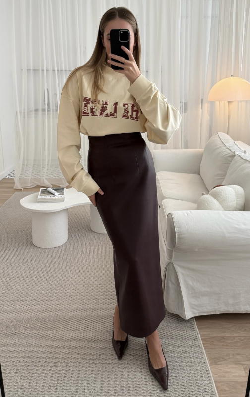 Лонгслив объемный ECRU