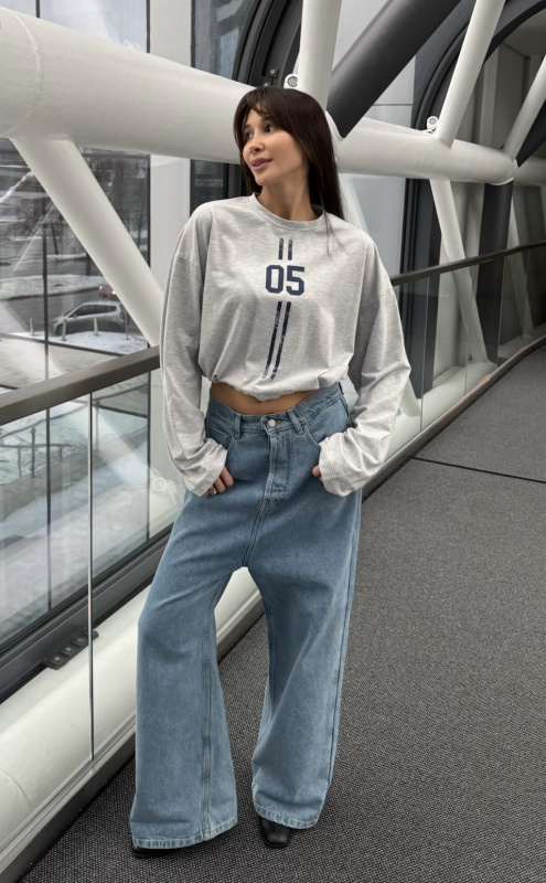 Лонгслив на кулисе 05 GREY