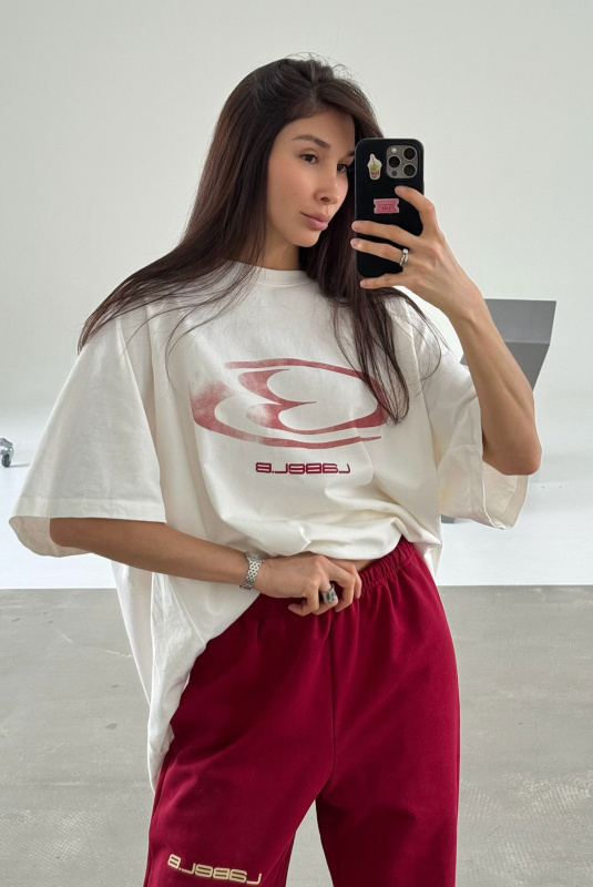 Футболка овер фит (белая)