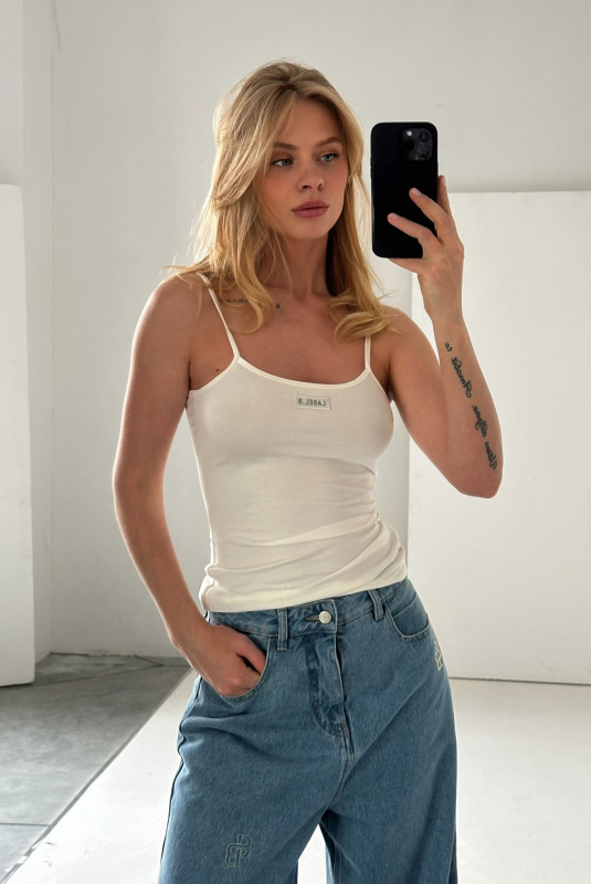 Майка на бретелях WHITE